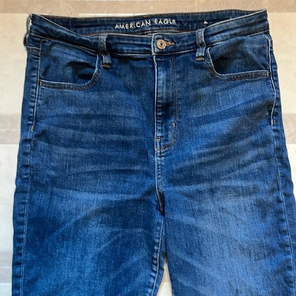 AMERICAN EAGLE OUTFITTERS SIZE 14 SUPER STRETCH SUPER HI-RISE JEGGING CROP - Picture 9 of 11